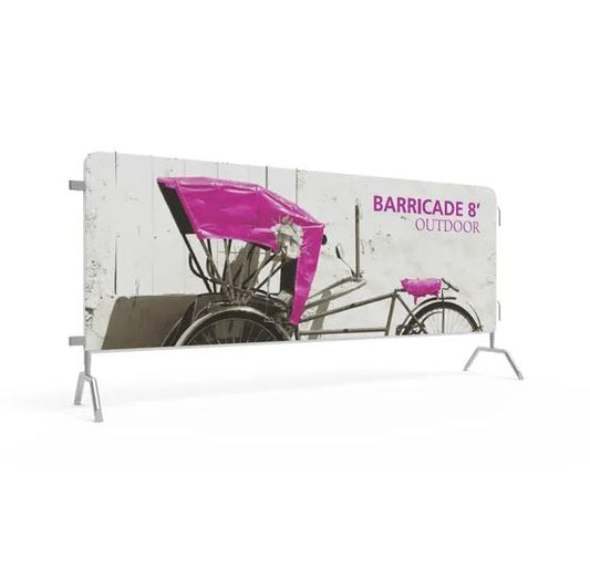 8ft Indoor/Outdoor Double-Sided Barricade Cover Fabric (Graphic Only)