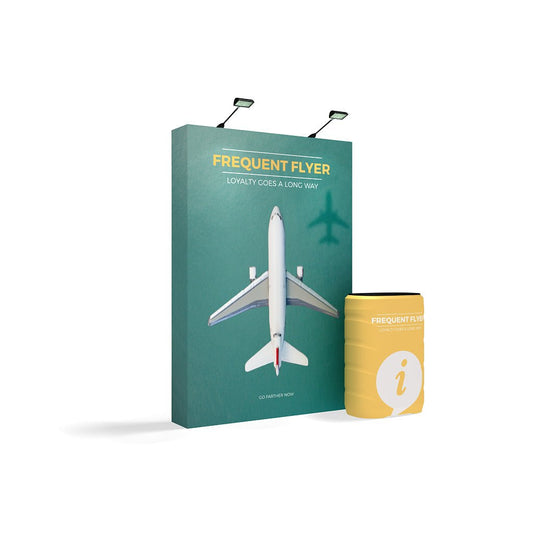 5ft x 8ft OneFabric® Straight Pop Up Display w/ End Caps (Graphic Package) - All4Displays