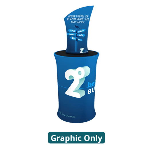 6in x 14in Brandcusi® Bambino Angled Banner Stand - Double - sided (Graphic Only) - All4Displays