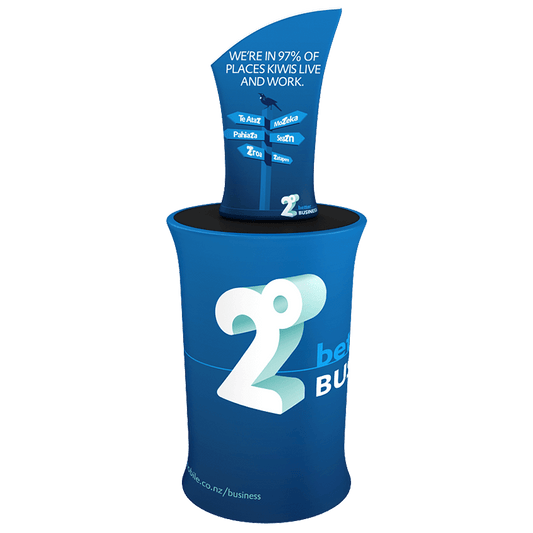 6in x 14in Brandcusi® Bambino Angled Banner Stand - Double - sided (Graphic Package) - All4Displays
