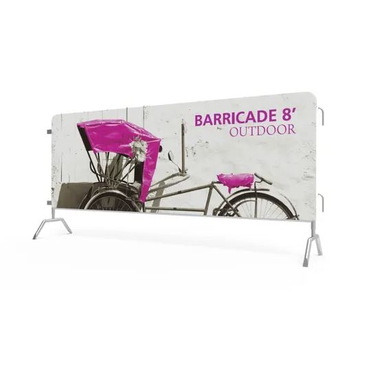 8ft Indoor/Outdoor Double-Sided Barricade Cover Fabric (Graphic Only)
