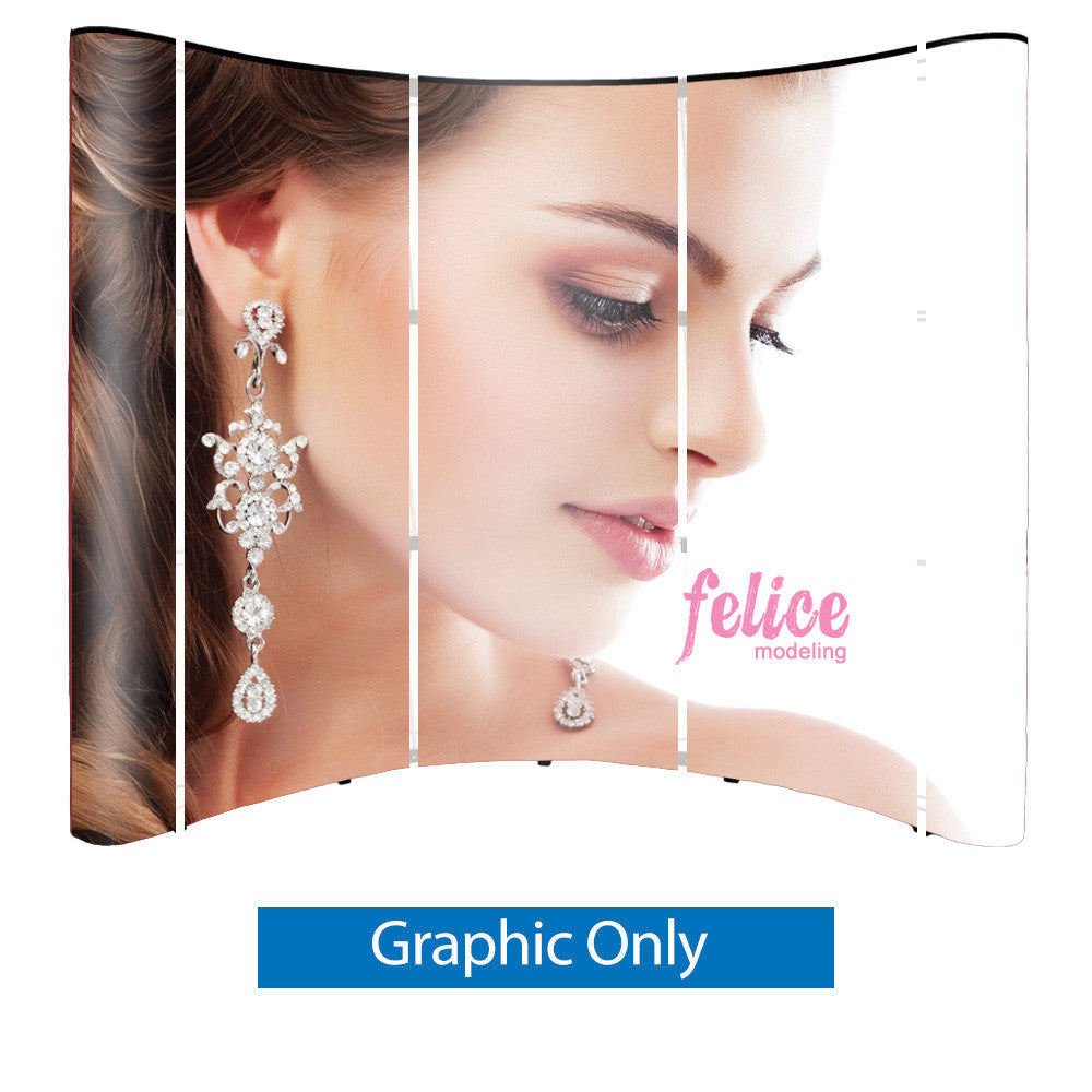 8 ft. Big Wave Pop Up Display 5 PVC Print Panels (Graphic Only ...
