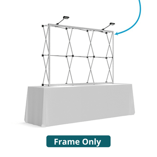 8ft x 5ft OneFabric® Straight Pop Up Tabletop Display (Frame Only) - All4Displays
