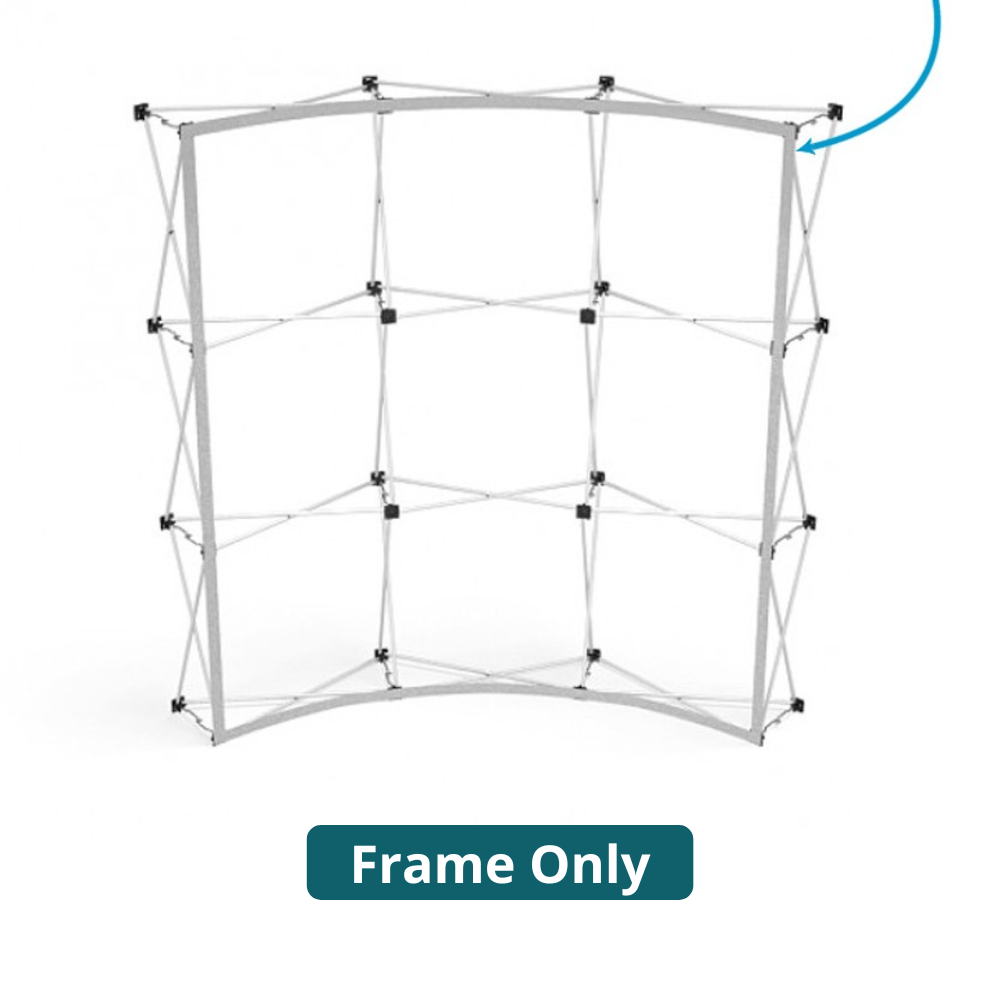 8ft x 8ft OneFabric® Curved Pop Up Display (Frame Only) - All4Displays