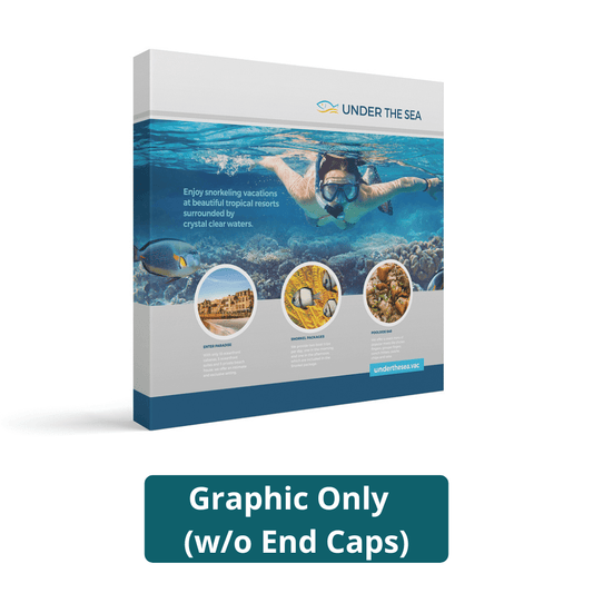 8ft x 8ft OneFabric® Straight Pop Up Display w/o End Caps (Graphic Only) - All4Displays