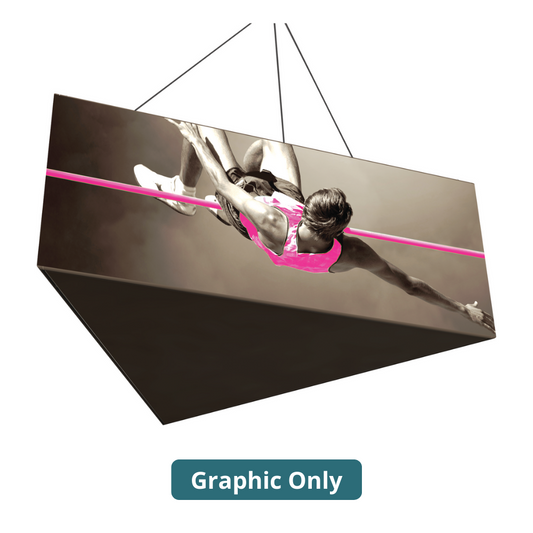 10ft x 5ft Formulate Master 3D Hanging Structure Triangle Single-Sided w/ Printed Bottom (Graphic Only)