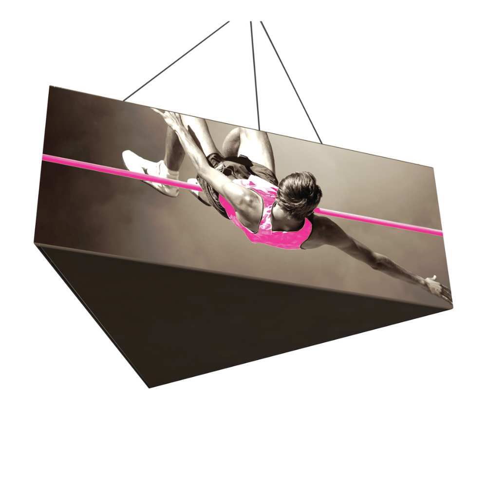 14ft x 4ft Formulate Master 3D Hanging Structure Triangle Single-Sided w/ Open Bottom (Graphic Package)