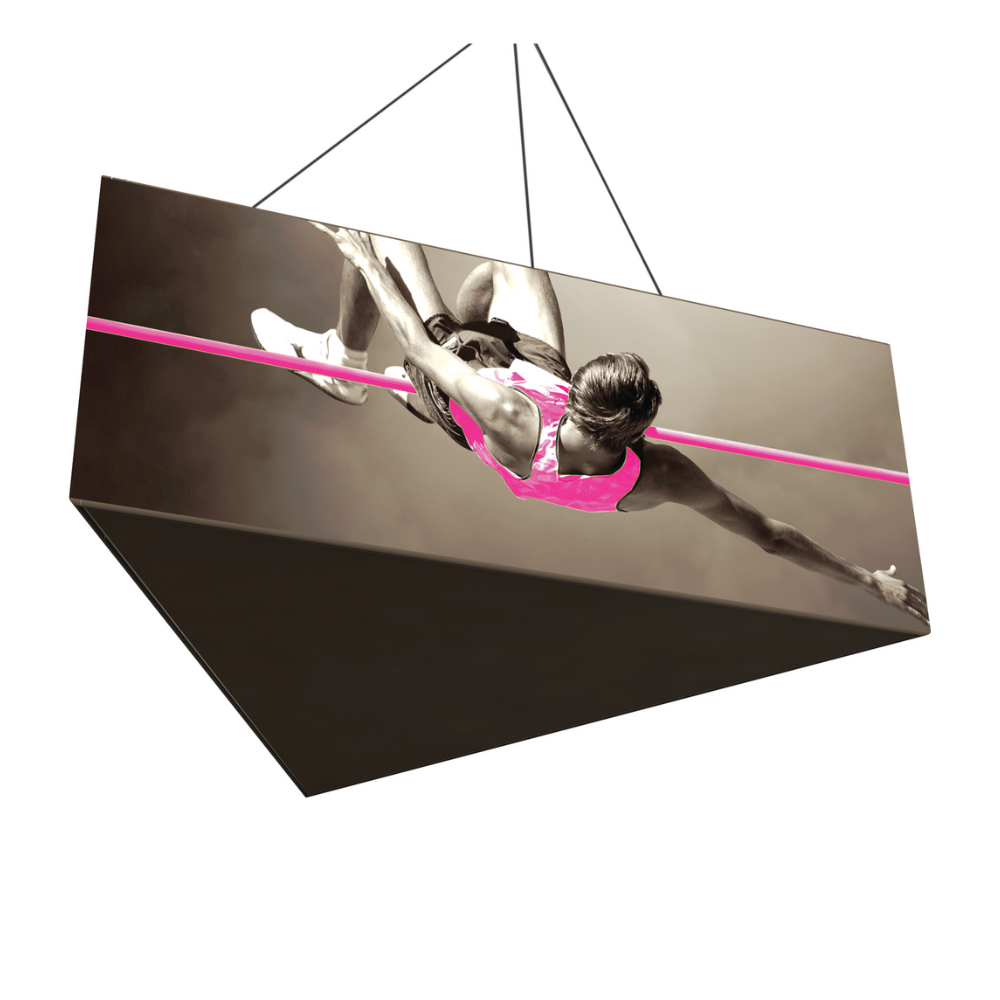 14ft x 6ft Formulate Master 3D Hanging Structure Triangle Single-Sided w/ Printed Bottom (Graphic Only)