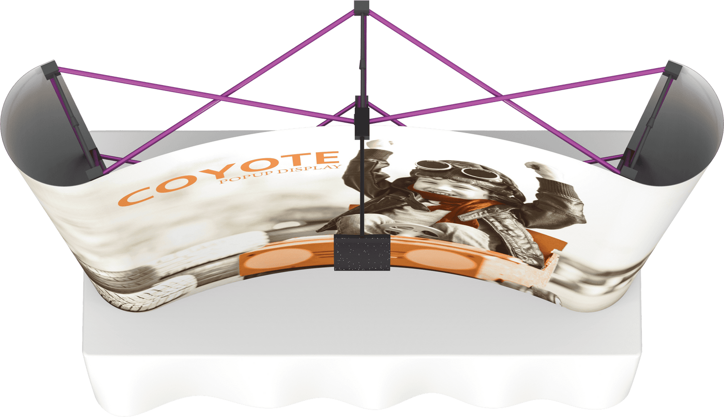 6ft (2x2) Coyote Curved Tabletop Full Fabric Display (Fabric Package)
