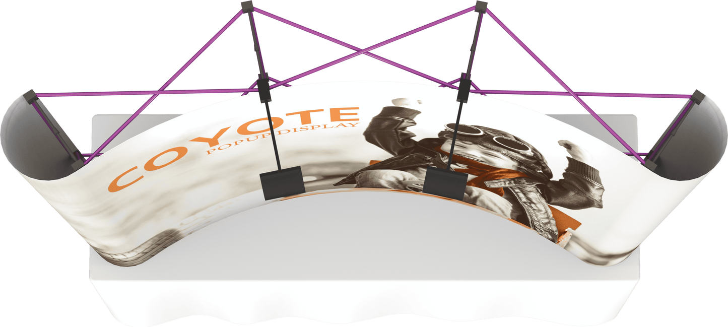 8ft (3x2) Coyote Curved Tabletop Full Fabric Display (Fabric Package)