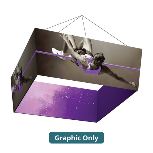 12ft x 6ft Formulate Master 3D Hanging Structure Tapered Square Double-Sided (Graphic Only)
