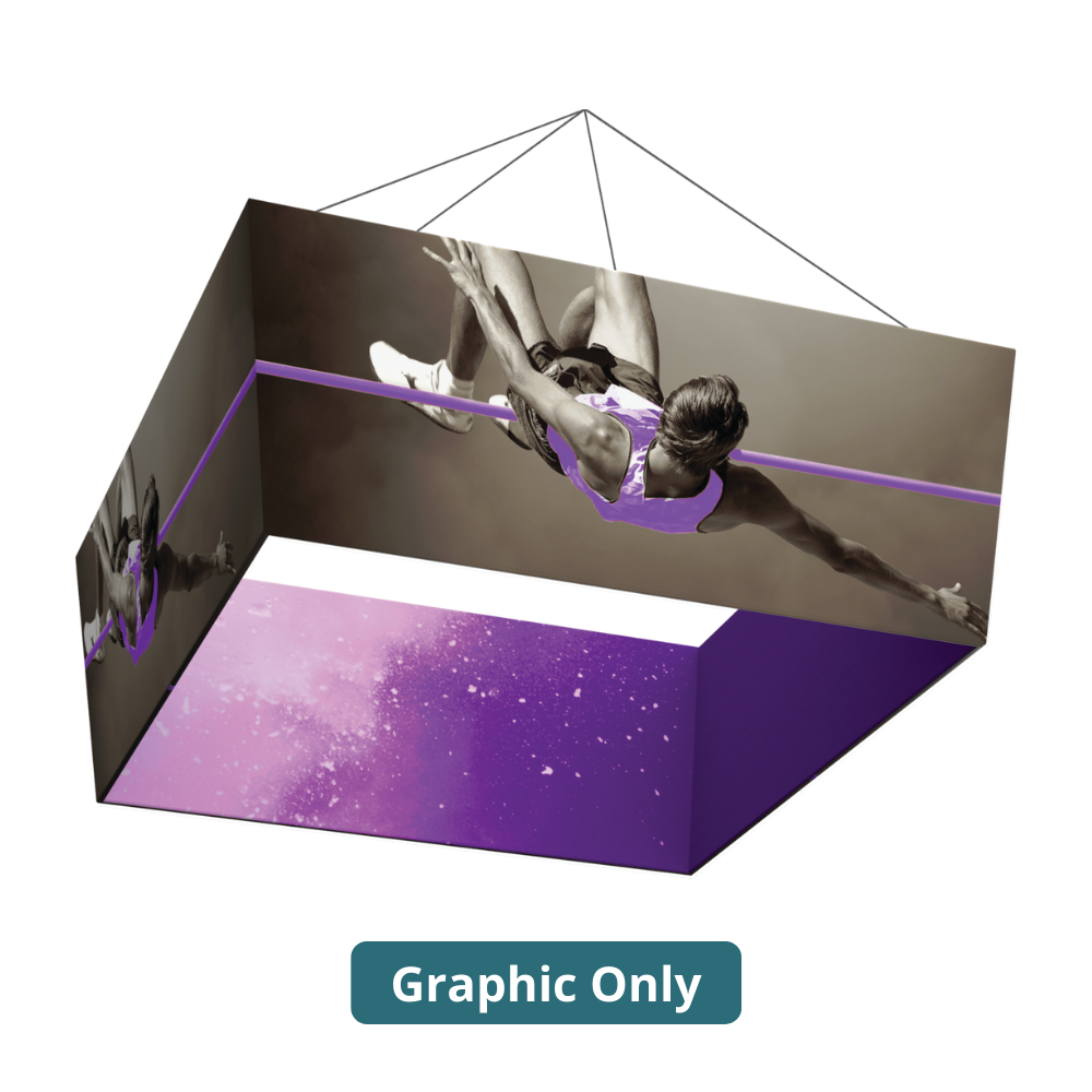 18ft x 2ft Formulate Master 3D Hanging Structure Tapered Square Double-Sided (Graphic Only)