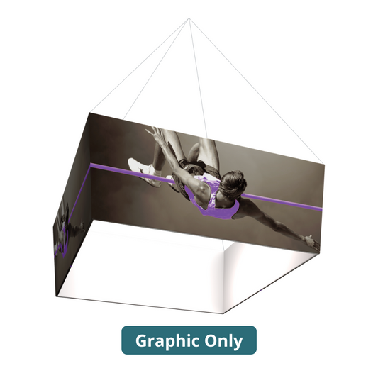 16ft x 3ft Formulate Master 3D Hanging Structure Tapered Square Single-Sided w/ Open Bottom (Graphic Only)