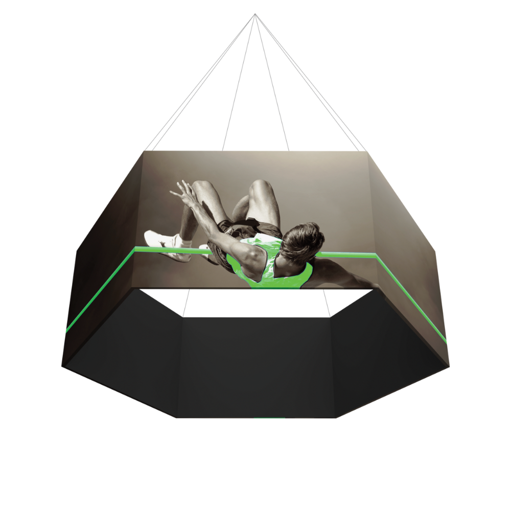 10ft x 5ft Formulate Master 3D Hanging Structure Hexagon Double-Sided (Graphic Package)