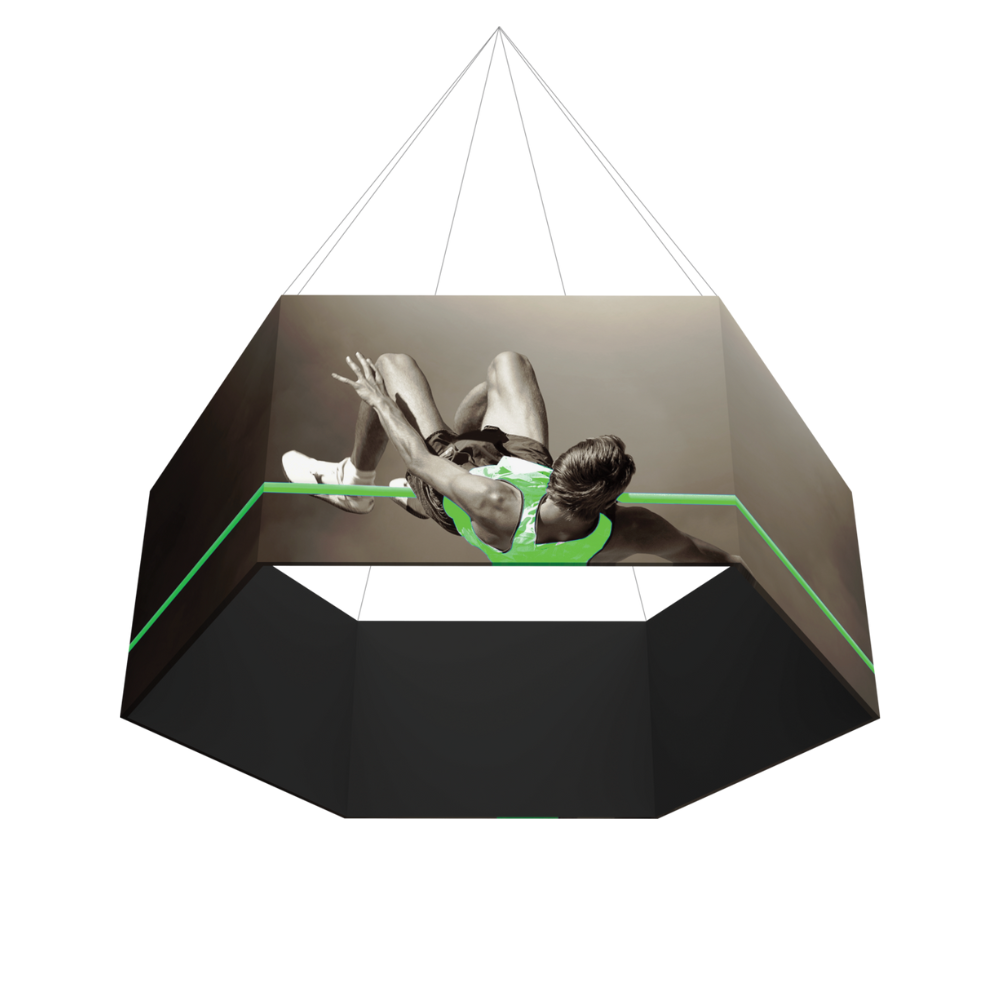 14ft x 5ft Formulate Master 3D Hanging Structure Hexagon Double-Sided (Graphic Package)
