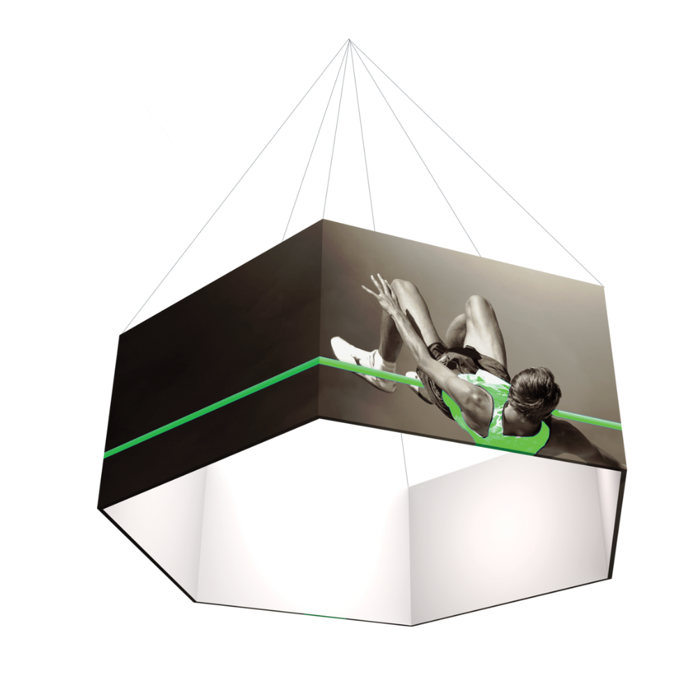 14ft x 2ft Formulate Master 3D Hanging Structure Hexagon Single-Sided w/ Open Bottom (Graphic Package)