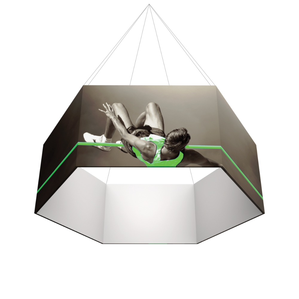 10ft x 4ft Formulate Master 3D Hanging Structure Hexagon Double-Sided (Graphic Package)