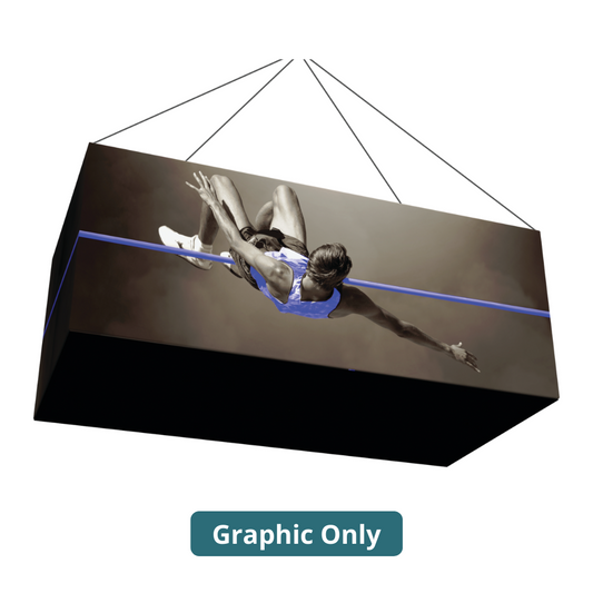 8ft x 2ft Formulate Master 3D Hanging Structure Rectangle Single-Sided w/ Printed Bottom (Graphic Only)