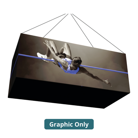 14ft x 3ft Formulate Master 3D Hanging Structure Rectangle Single-Sided w/ Printed Bottom (Graphic Only)