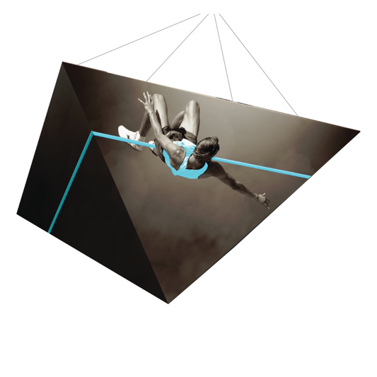 20ft x 10ft Formulate Master 3D Hanging Structure Four-Sided Pyramid Single-Sided w/ Opaque (Graphic Package)