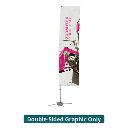 9ft Zoom Flex Small Flag Edge Double-Sided (Graphic Only)