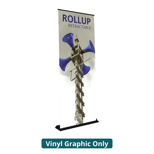 32.9in Rollup Retractable Banner Stand (Vinyl Graphic Only)
