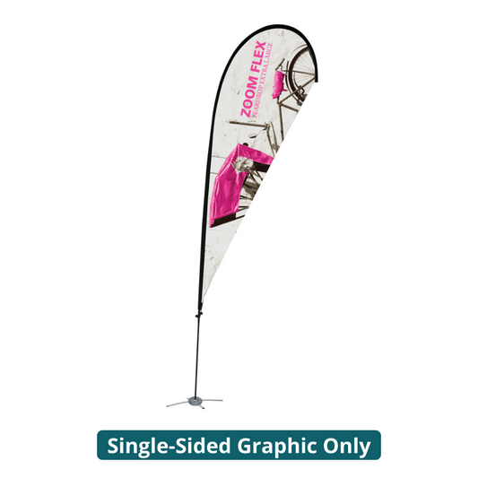 18ft Zoom Flex Extra Large Flag Teardrop Single-Sided (Graphic Only)