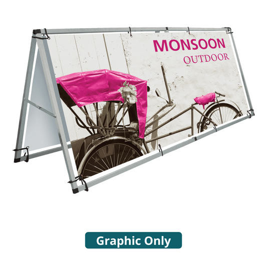 8ft x 3ft Monsoon Outdoor A-frame Sign Stand (Graphic Only)