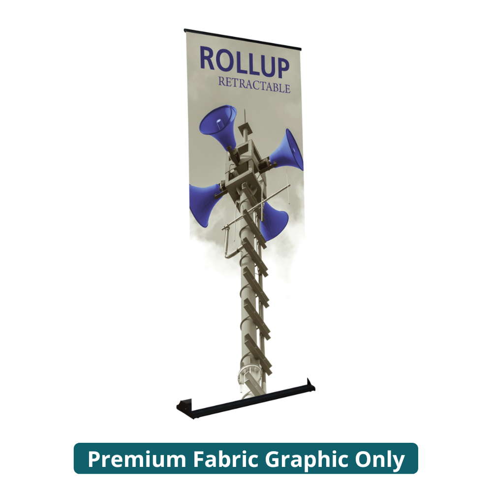 32.9in Rollup Retractable Banner Stand (Premium Fabric Graphic Only)