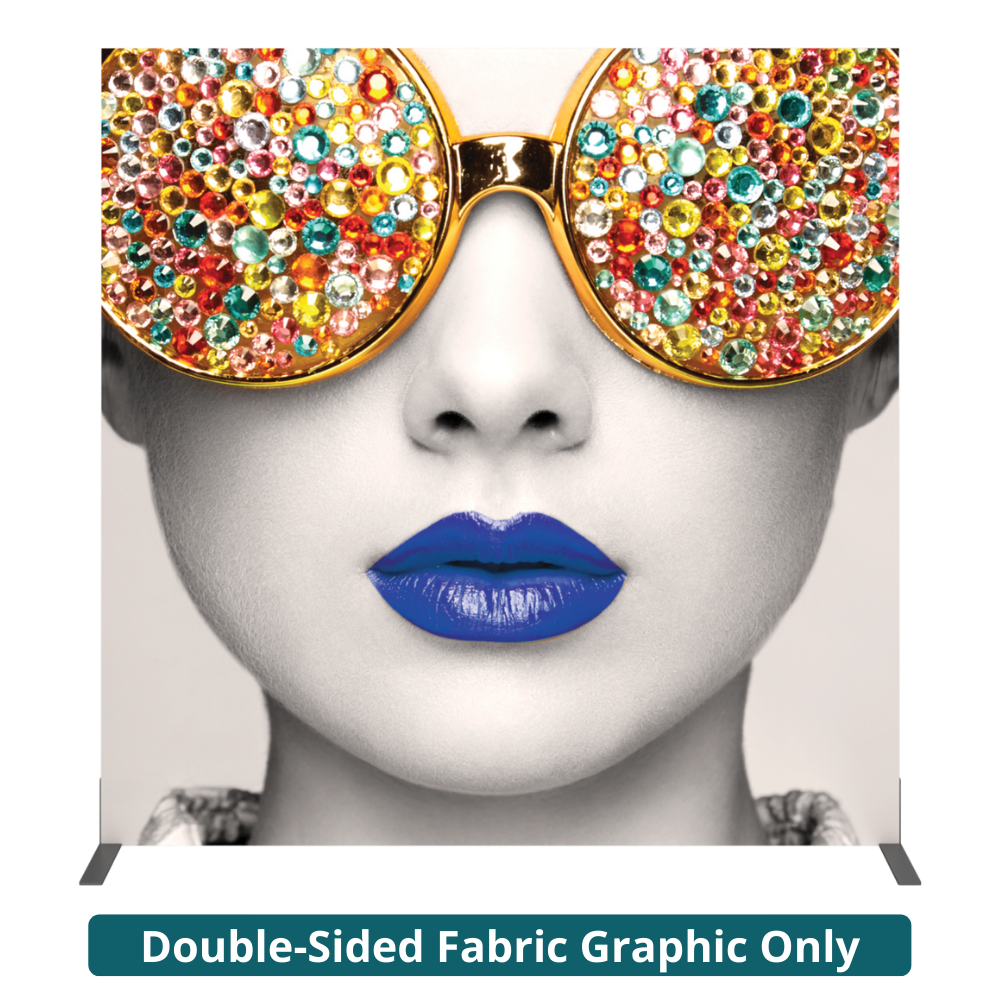 6ft x 6ft Vector Frame Square 03 Fabric Banner Display Double-Sided (Graphic Only)