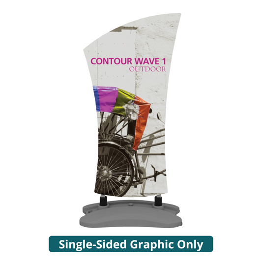 5ft Contour Outdoor Sign Display Wave 1 Single-Sided (Graphic Only)