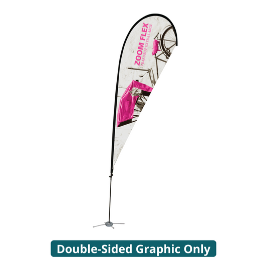 18ft Zoom Flex Extra Large Flag Teardrop Double-Sided (Graphic Only)