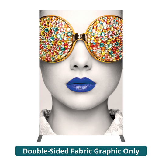 4ft x 6ft Vector Frame Rectangle 03 Fabric Banner Display Double-Sided Dye-Sublimated Fabric (Graphic Only)