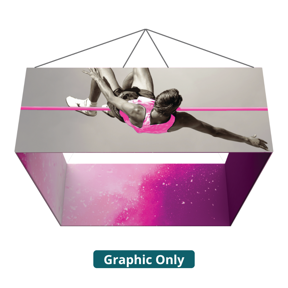 12ft x 2ft Formulate Essential Hanging Structure Square Double-Sided (Graphic Only)