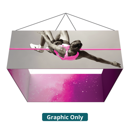 8ft x 3ft Formulate Essential Hanging Structure Square Double-Sided (Graphic Only)