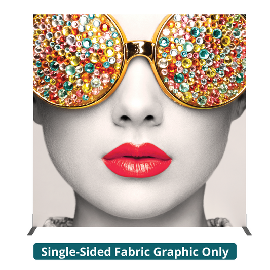 8ft x 8ft Vector Frame Square 04 Fabric Banner Display Single-Sided (Graphic Only)