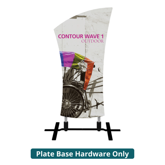 5ft Contour Outdoor Sign Display Wave 1 Plate Base (Hardware Only)