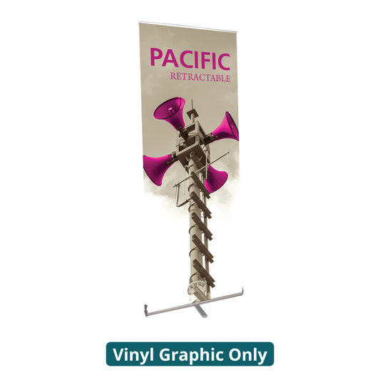 39.25in Pacific 1000 Retractable Banner Stand (Vinyl Graphic Only)