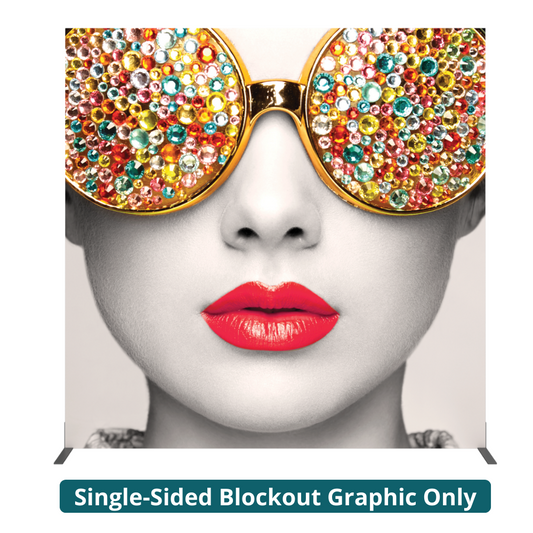 8ft x 8ft Vector Frame Square 04 Fabric Banner Display Single-Sided Eclipse Blockout (Graphic Only)