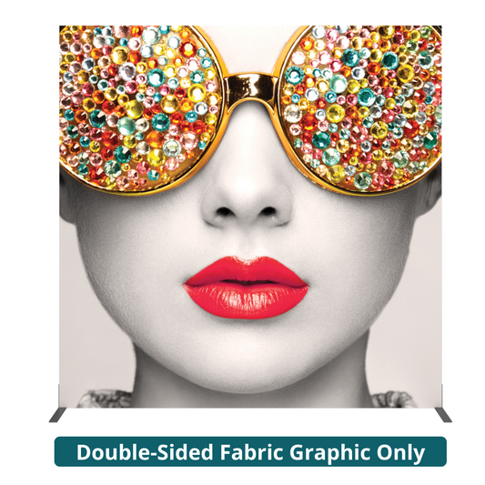 8ft x 8ft Vector Frame Square 04 Fabric Banner Display Double-Sided (Graphic Only)