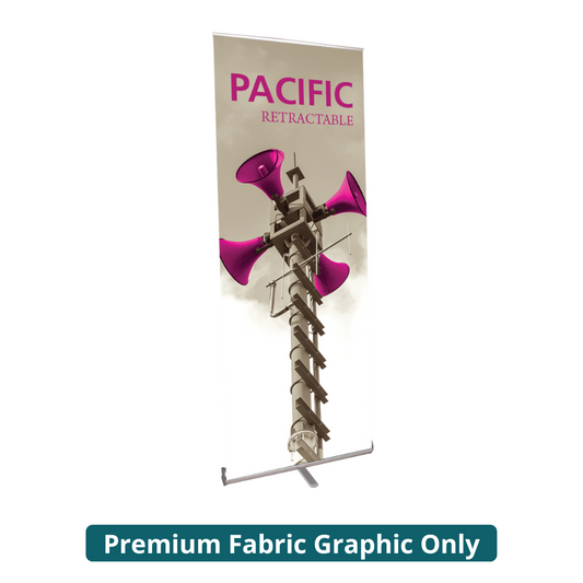 31.5in Pacific 800 Retractable Banner Stand (Premium Fabric Graphic Only)