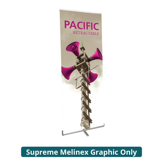 39.25in Pacific 1000 Retractable Banner Stand (Supreme Melinex Graphic Only)