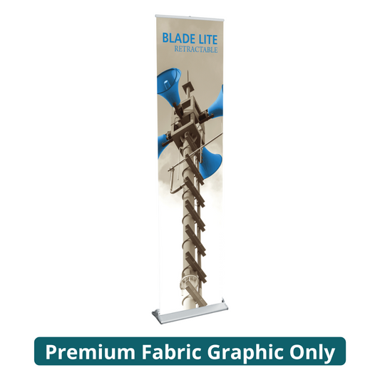 23.5in Blade Lite 600 Retractable Banner Stand (Premium Fabric Graphic Only)