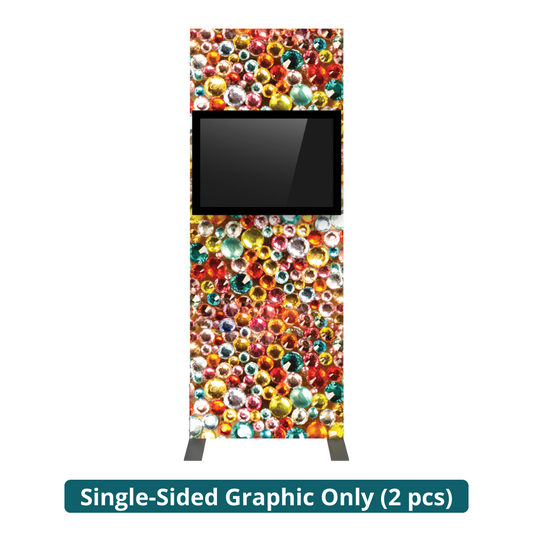 3ft x 8ft Vector Frame Monitor Kiosk 01 Single-Sided 2 Graphics (Graphic Only)