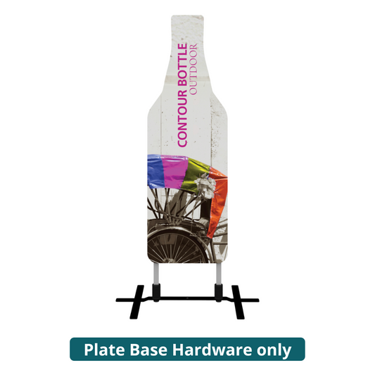 6ft Contour Outdoor Sign Bottle Plate Base (Hardware only)