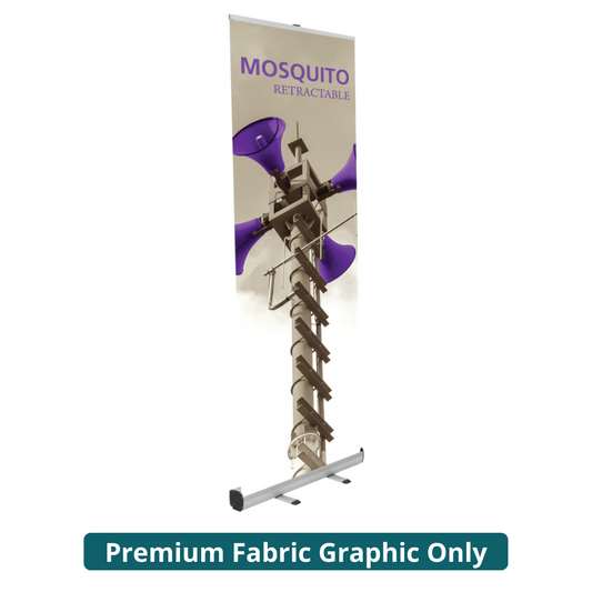 31.5in Mosquito 800 Retractable Banner Stand (Premium Fabric Graphic Only)