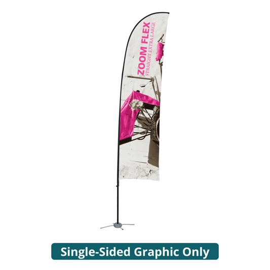 18ft Zoom Flex Extra Large Flag Straight Single-Sided (Graphic Only)