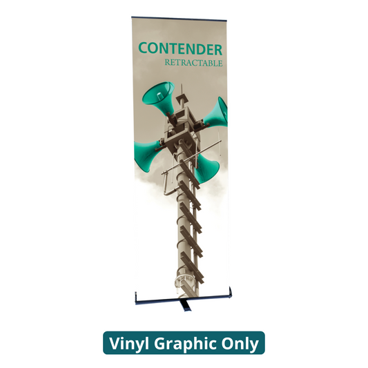 23.5in Contender Mini Retractable Banner Stand (Vinyl Graphic Only)