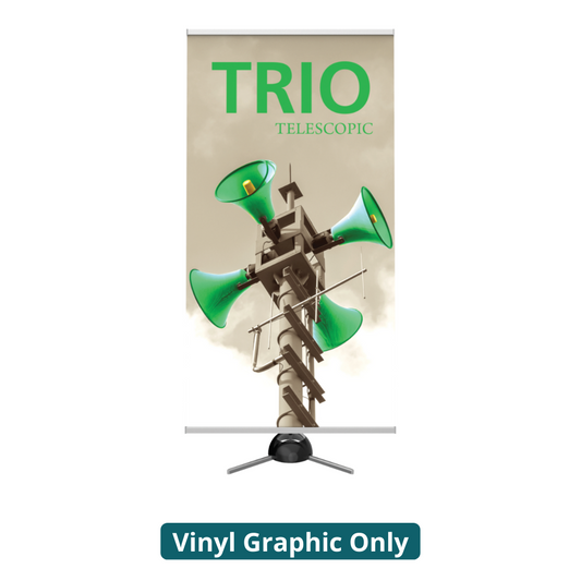 31.5in x 58.5in Trio 2 Telescopic Banner Stand 800 Mini (Vinyl Graphic Only)