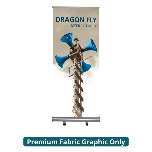 33.25in Dragon Fly Retractable Banner Stand (Premium Fabric Graphic Only)